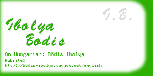 ibolya bodis business card
